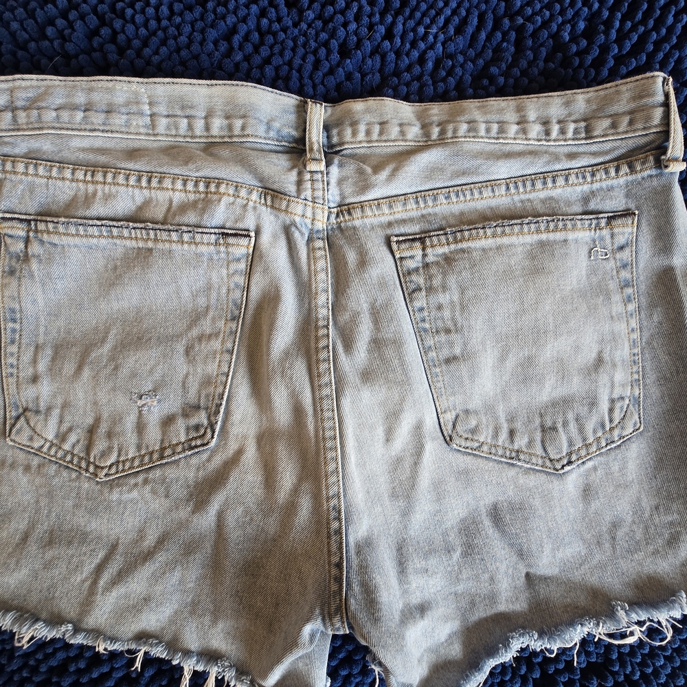 Rag & Bone Light Blue Denim Shorts - Picture 10 of 10